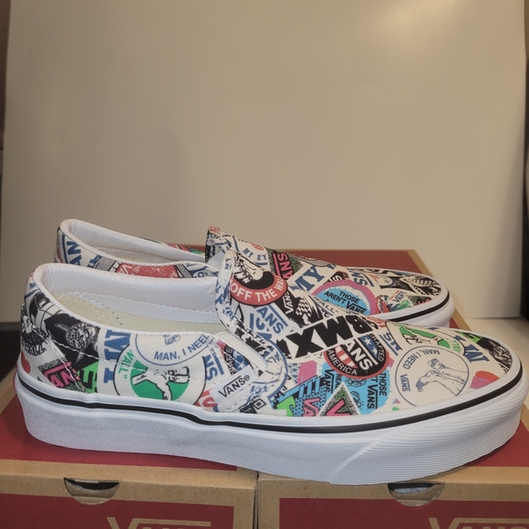 Vans Slip-On Mash-Up Stickers Skate Shoes main image 6